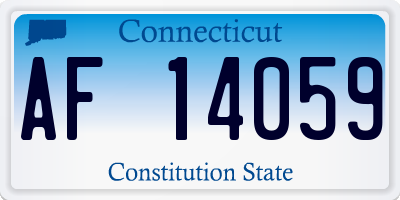 CT license plate AF14059