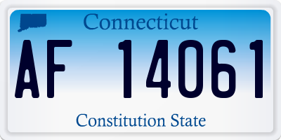 CT license plate AF14061