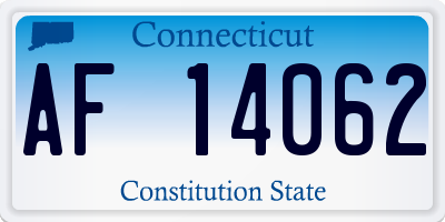 CT license plate AF14062