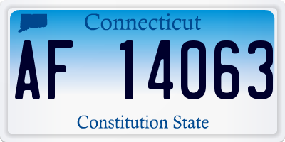 CT license plate AF14063
