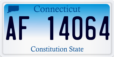 CT license plate AF14064