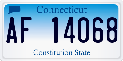 CT license plate AF14068