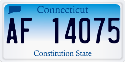 CT license plate AF14075