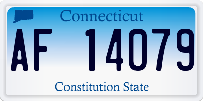 CT license plate AF14079