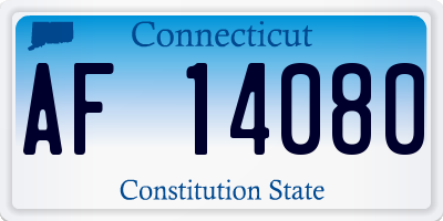 CT license plate AF14080