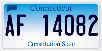 CT license plate AF14082
