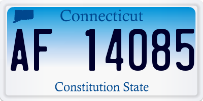 CT license plate AF14085