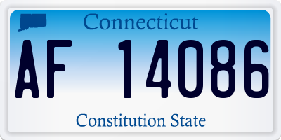 CT license plate AF14086