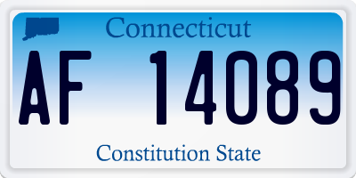 CT license plate AF14089