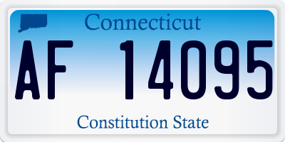 CT license plate AF14095
