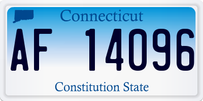 CT license plate AF14096
