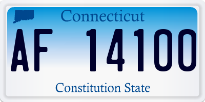 CT license plate AF14100