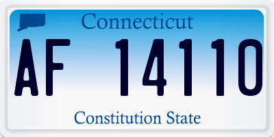 CT license plate AF14110