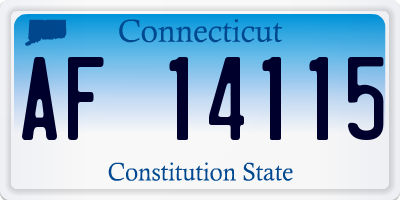 CT license plate AF14115