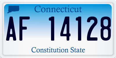 CT license plate AF14128