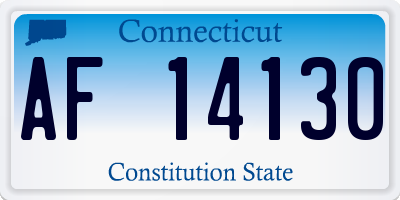CT license plate AF14130
