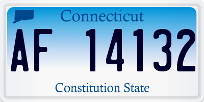 CT license plate AF14132