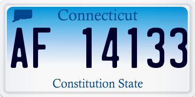 CT license plate AF14133