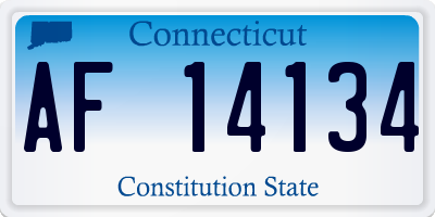 CT license plate AF14134