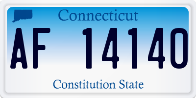 CT license plate AF14140