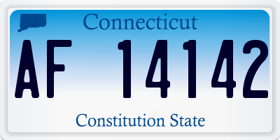 CT license plate AF14142