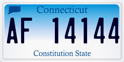 CT license plate AF14144
