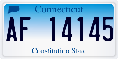 CT license plate AF14145