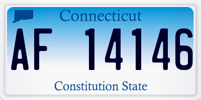 CT license plate AF14146