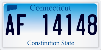 CT license plate AF14148