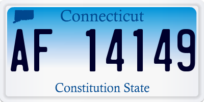CT license plate AF14149