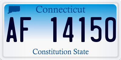CT license plate AF14150