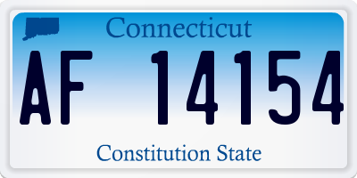 CT license plate AF14154