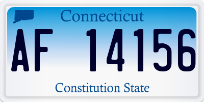 CT license plate AF14156