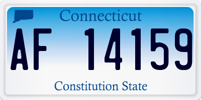CT license plate AF14159