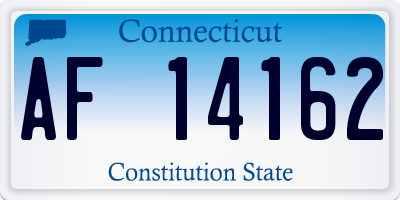 CT license plate AF14162
