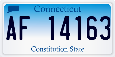 CT license plate AF14163