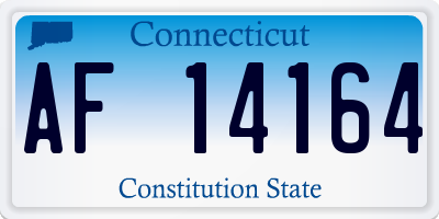CT license plate AF14164