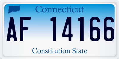 CT license plate AF14166