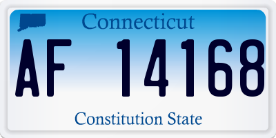 CT license plate AF14168
