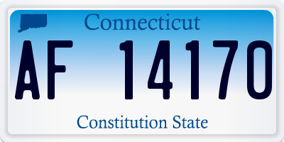 CT license plate AF14170
