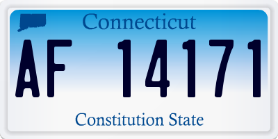 CT license plate AF14171