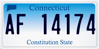 CT license plate AF14174