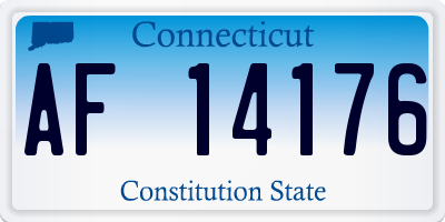 CT license plate AF14176