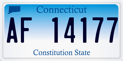 CT license plate AF14177