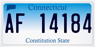 CT license plate AF14184