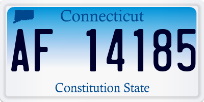 CT license plate AF14185
