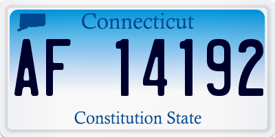 CT license plate AF14192