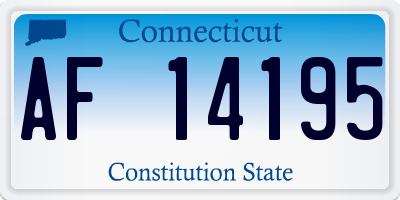 CT license plate AF14195