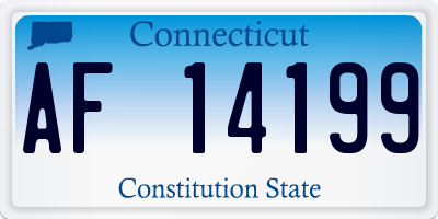 CT license plate AF14199