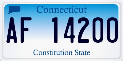 CT license plate AF14200